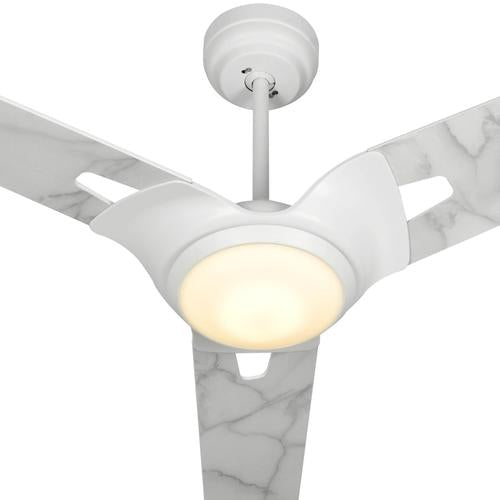 Innovator White/Marble Pattern Finish/White Marble 3 Blade Smart Ceiling Fan with Dimmable LED Light Kit Works with Remote Control, Wi-Fi apps and Voice control via Google Assistant/Alexa/Siri