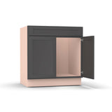 Liberty Shaker Grey - 33 Inch Sink Base Cabinet - 33" Width x 34.5" Height x 24" Depth