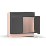 Liberty Shaker Grey - 36 Inch Sink Base Cabinet - 36" Width x 34.5" Height x 24" Depth