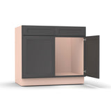 Liberty Shaker Grey - 39 Inch Sink Base Cabinet - 39" Width x 34.5" Height x 24" Depth