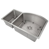 ZLINE 33 in. Aspen Undermount Double Bowl Stainless Steel Kitchen Sink with Bottom Grid (SC30D-33)