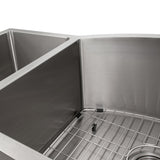 ZLINE 33 in. Aspen Undermount Double Bowl Stainless Steel Kitchen Sink with Bottom Grid (SC30D-33)