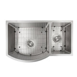 ZLINE 33 in. Aspen Undermount Double Bowl Stainless Steel Kitchen Sink with Bottom Grid (SC30D-33)