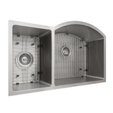 ZLINE 33 in. Aspen Undermount Double Bowl Stainless Steel Kitchen Sink with Bottom Grid (SC30D-33)