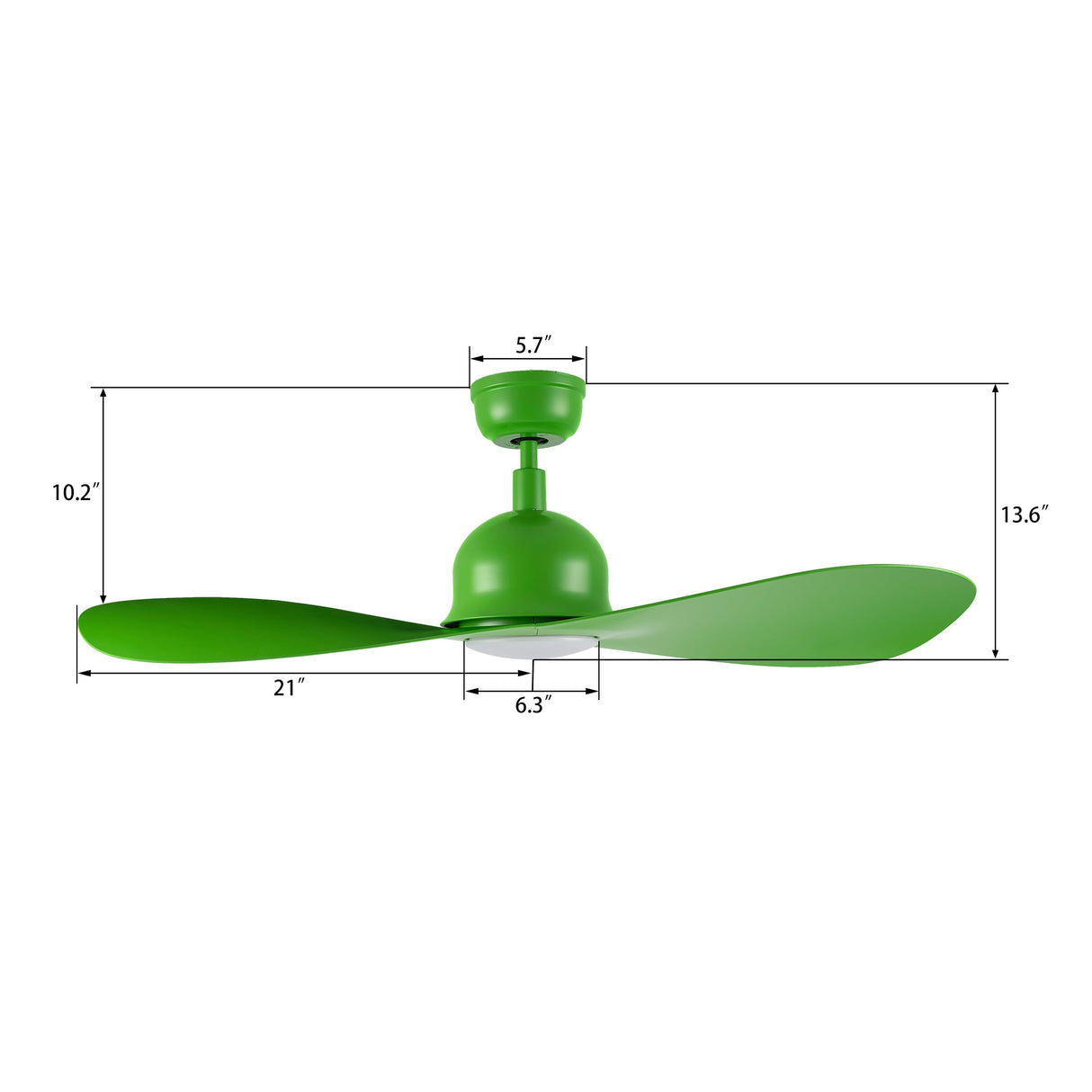 MAKO 52 In 2 Blade Smart Ceiling Fan With Integrated LED Lights With Google Home