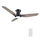 CALEN 44 In 3 Blade Smart Ceiling Fan With Integrated LED Lights With Google Home