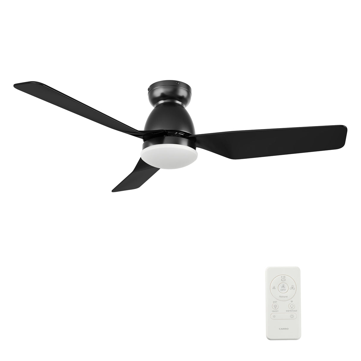 KENSEE 44 In 3 Blade Smart Ceiling Fan With Integrated LED Lights With Google Home