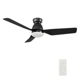 KENSEE 44 In 3 Blade Smart Ceiling Fan With Integrated LED Lights With Google Home