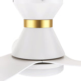 RYATT 45 In 3 Blade Smart Ceiling Fan With Integrated LED Lights With Google Home