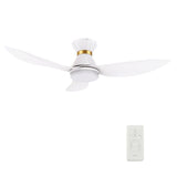 RYATT 45 In 3 Blade Smart Ceiling Fan With Integrated LED Lights With Google Home