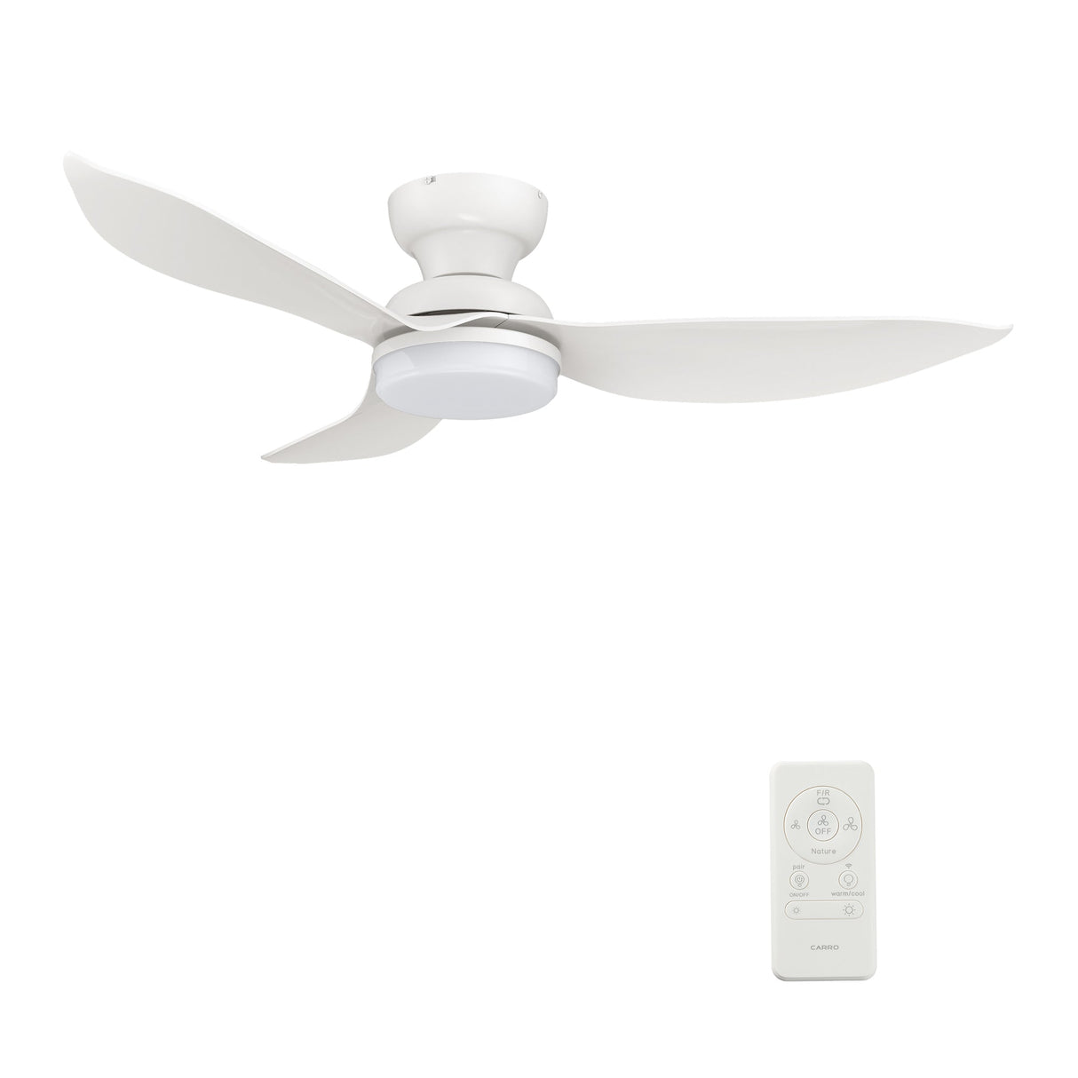 UPTON 45 In 3 Blade Smart Ceiling Fan With Integrated LED Lights With Google Home
