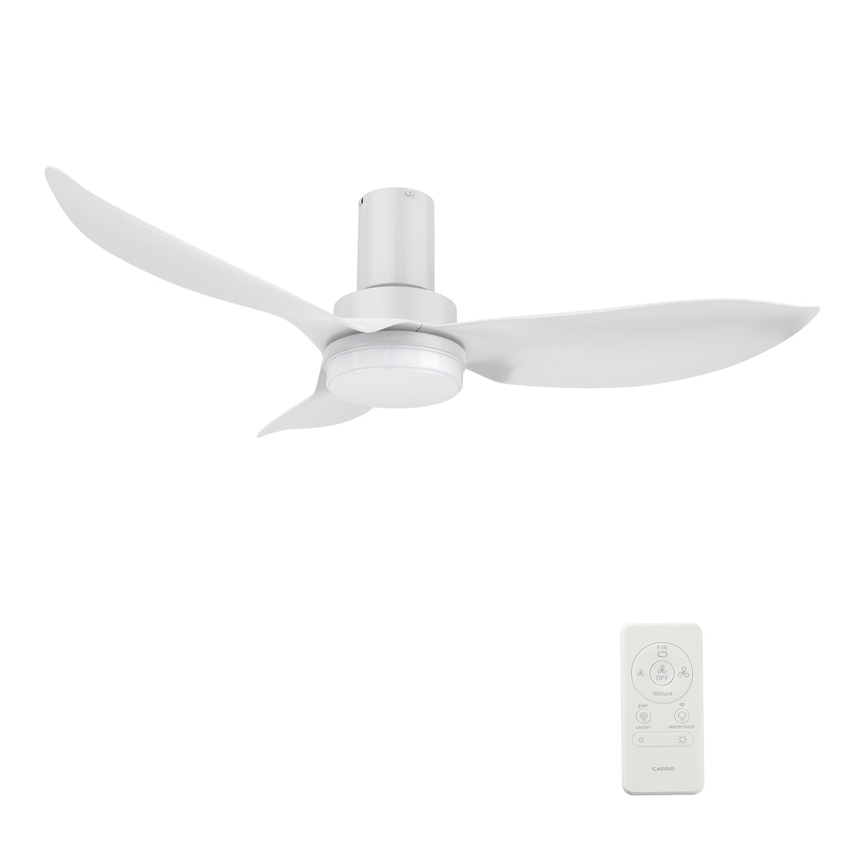 RYNA 45 In 3 Blade Smart Ceiling Fan With Integrated LED Lights With Google Home