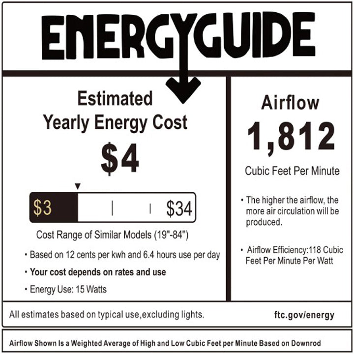 CALEN 48 inch 3-Blade Flush Mount Smart Ceiling Fan with LED Light & Remote