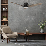 CALEN 48 In 3 Blade Smart Ceiling Fan With Integrated LED Lights With Google Home