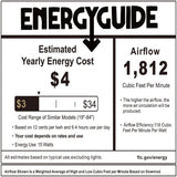 CALEN 48 inch 3-Blade Flush Mount Smart Ceiling Fan with LED Light & Remote