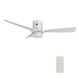 SPEZIA 48 In 3 Blade Smart Ceiling Fan With Integrated LED Lights With Google Home
