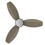 HOBART 48 In 3 Blade Smart Ceiling Fan With Integrated LED Lights With Google Home