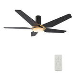KAJ 48 In 5 Blade Smart Ceiling Fan With Integrated LED Lights With Google Home