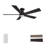 ASCENDER 48 inch 5-Blade Flush Mount Smart Ceiling Fan with LED Light & Remote