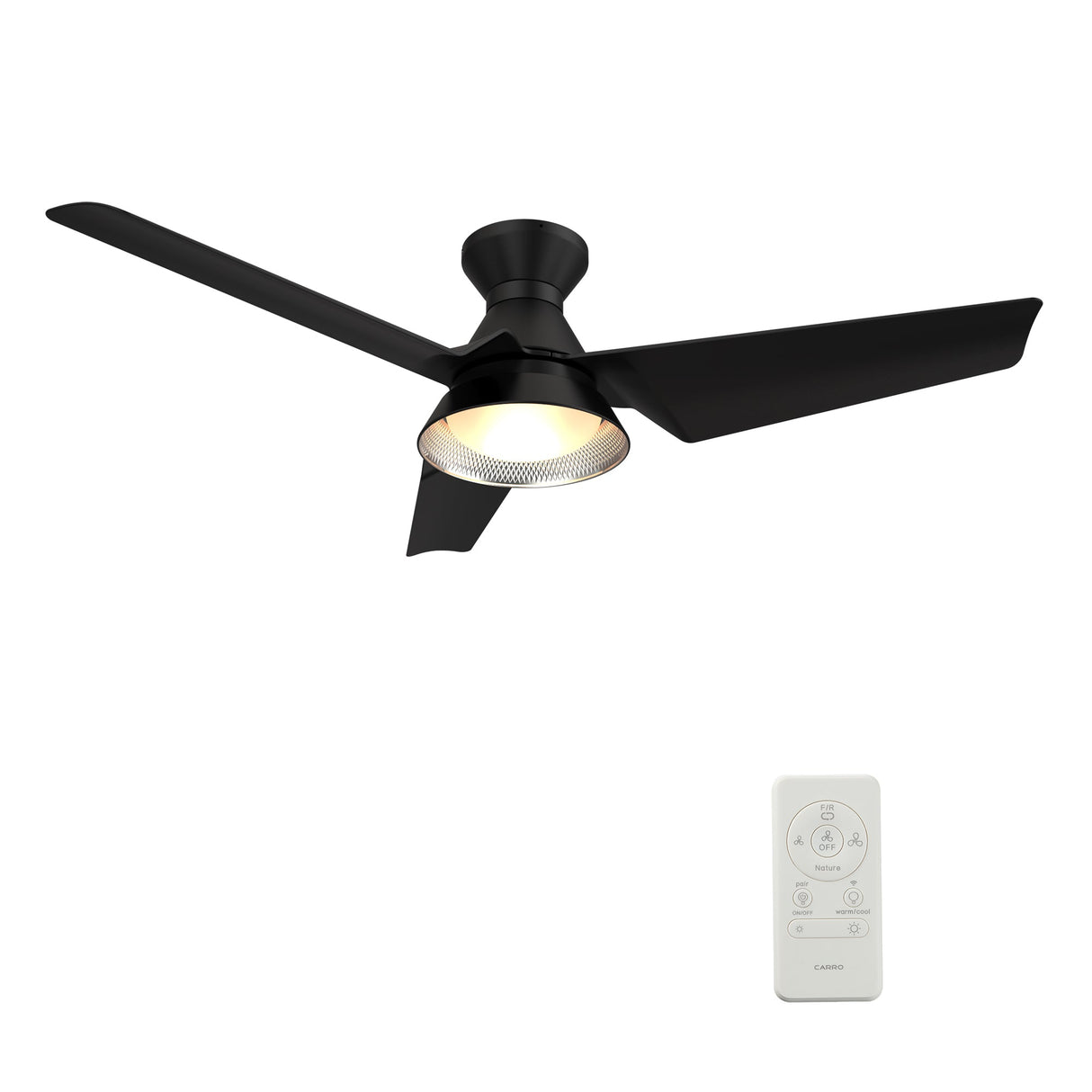 KREIS 52 In 3 Blade Smart Ceiling Fan With Integrated LED Lights With Google Home