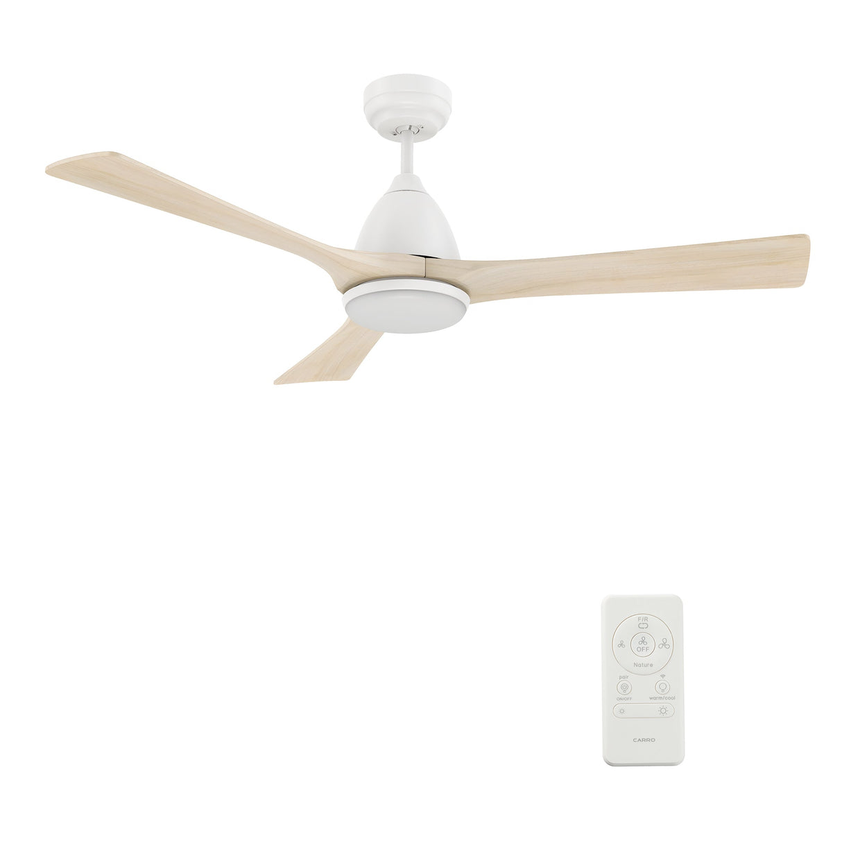 NICOLET 52 inch 3-Blade Smart Ceiling Fan with LED Light & Remote