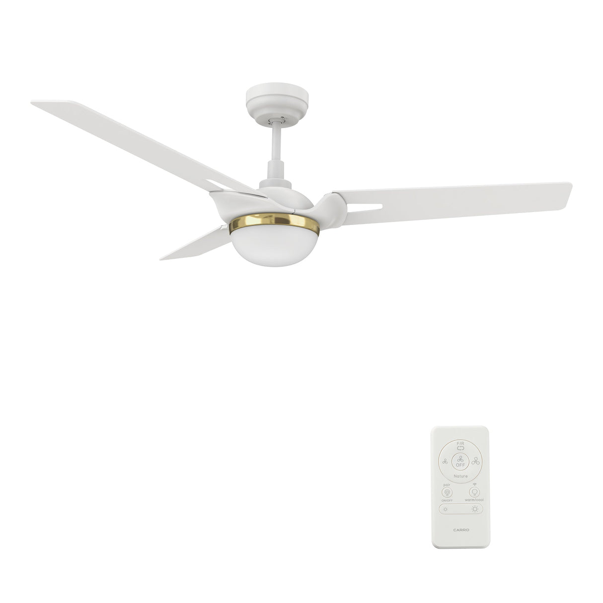 BEDFORD 52 In 3 Blade Smart Ceiling Fan With Integrated LED Lights With Google Home