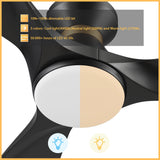 MERTON 52 In 3 Blade Smart Ceiling Fan With Integrated LED Lights With Google Home