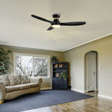 MERTON 52 In 3 Blade Smart Ceiling Fan With Integrated LED Lights With Google Home