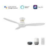 MERTON 52 In 3 Blade Smart Ceiling Fan With Integrated LED Lights With Google Home