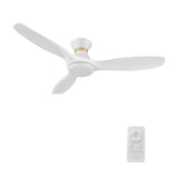 MERTON 52 In 3 Blade Smart Ceiling Fan With Integrated LED Lights With Google Home