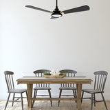 BRISA 52 In 3 Blade Smart Ceiling Fan With Integrated LED Lights With Google Home