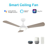 BRISA 52 In 3 Blade Smart Ceiling Fan With Integrated LED Lights With Google Home