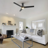 MONTGOMERY 52 In 3 Blade Smart Ceiling Fan With Integrated LED Lights With Google Home