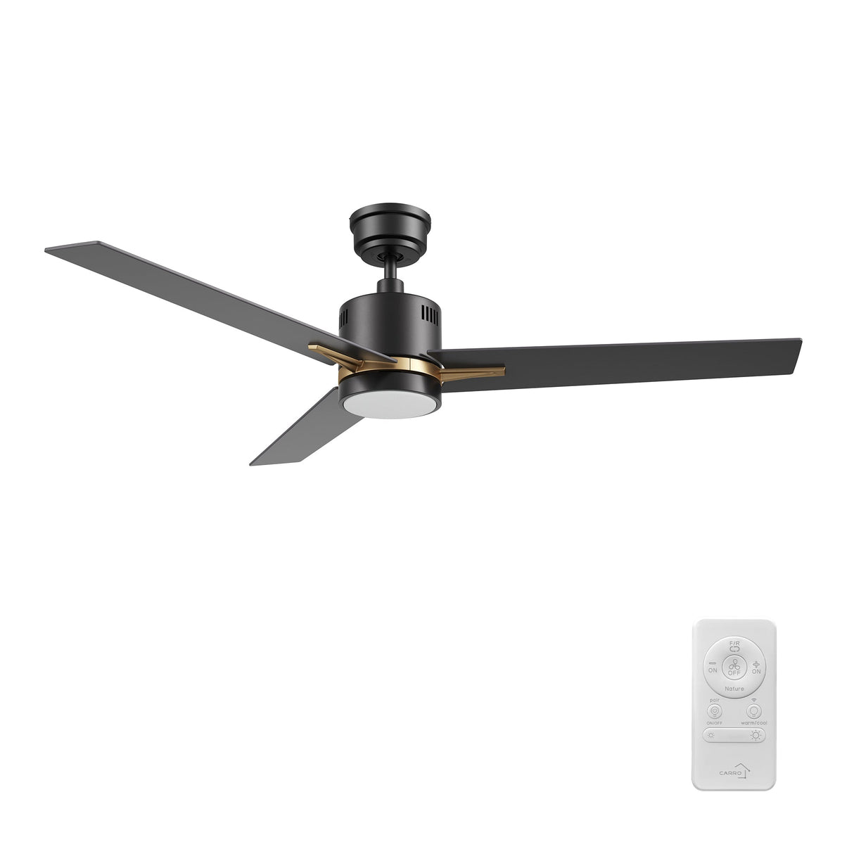 MONTGOMERY 52 In 3 Blade Smart Ceiling Fan With Integrated LED Lights With Google Home