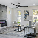 MONTGOMERY 52 In 3 Blade Smart Ceiling Fan With Integrated LED Lights With Google Home