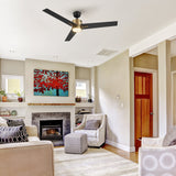 MONTGOMERY 52 In 3 Blade Smart Ceiling Fan With Integrated LED Lights With Google Home