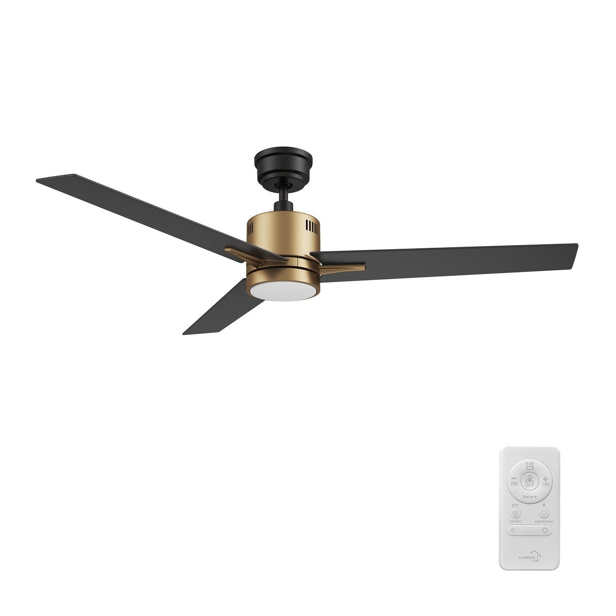 MONTGOMERY 52 In 3 Blade Smart Ceiling Fan With Integrated LED Lights With Google Home