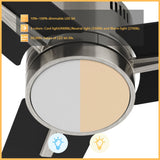 MONTGOMERY 52 In 3 Blade Smart Ceiling Fan With Integrated LED Lights With Google Home