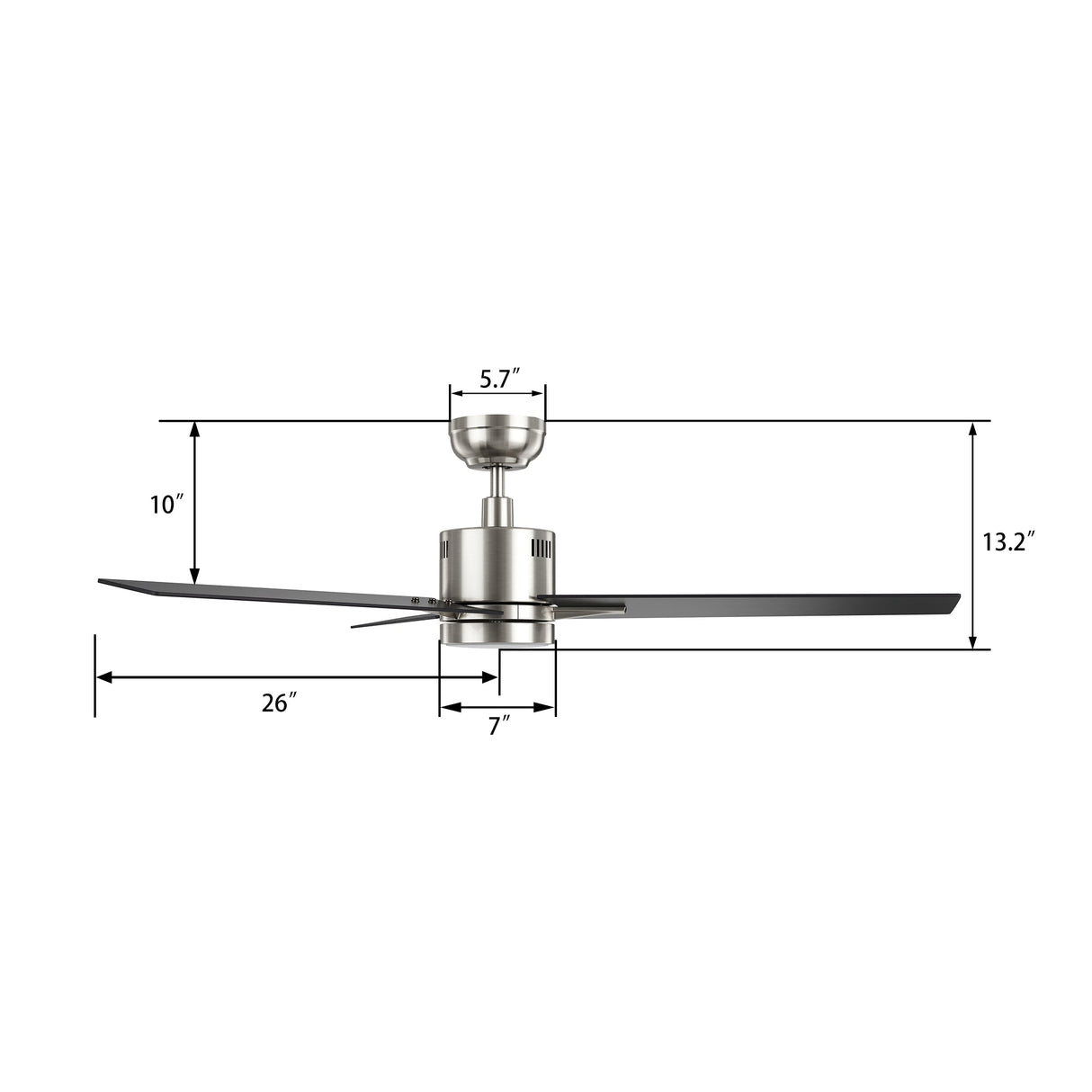 MONTGOMERY 52 In 3 Blade Smart Ceiling Fan With Integrated LED Lights With Google Home
