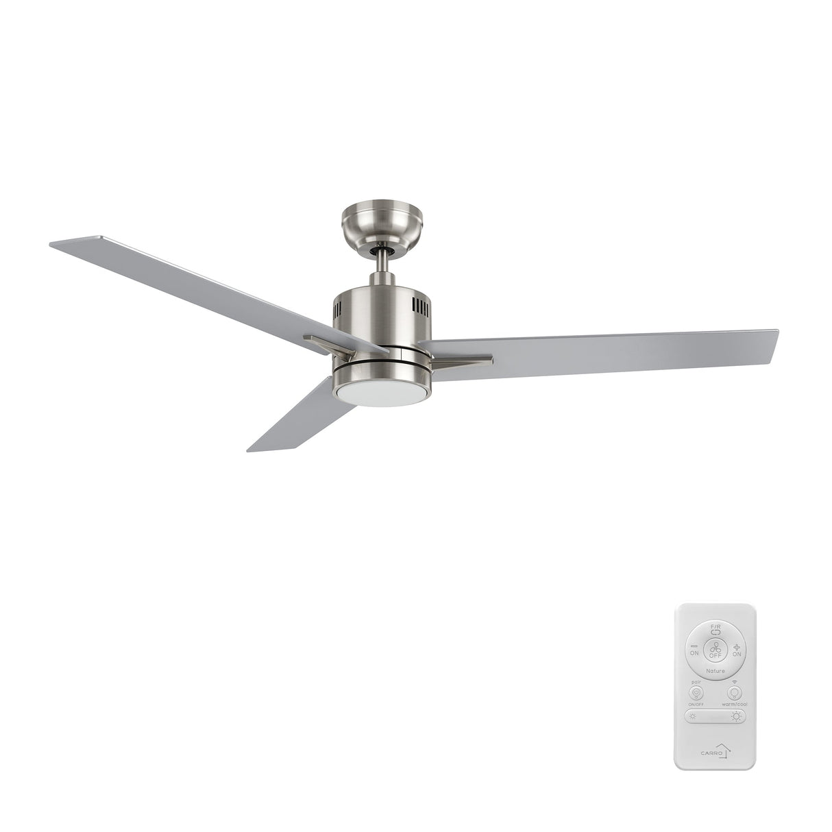 MONTGOMERY 52 In 3 Blade Smart Ceiling Fan With Integrated LED Lights With Google Home