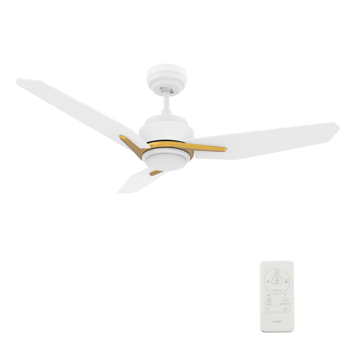CALEN 52 inch 3-Blade Smart Ceiling Fan with LED Light & Remote