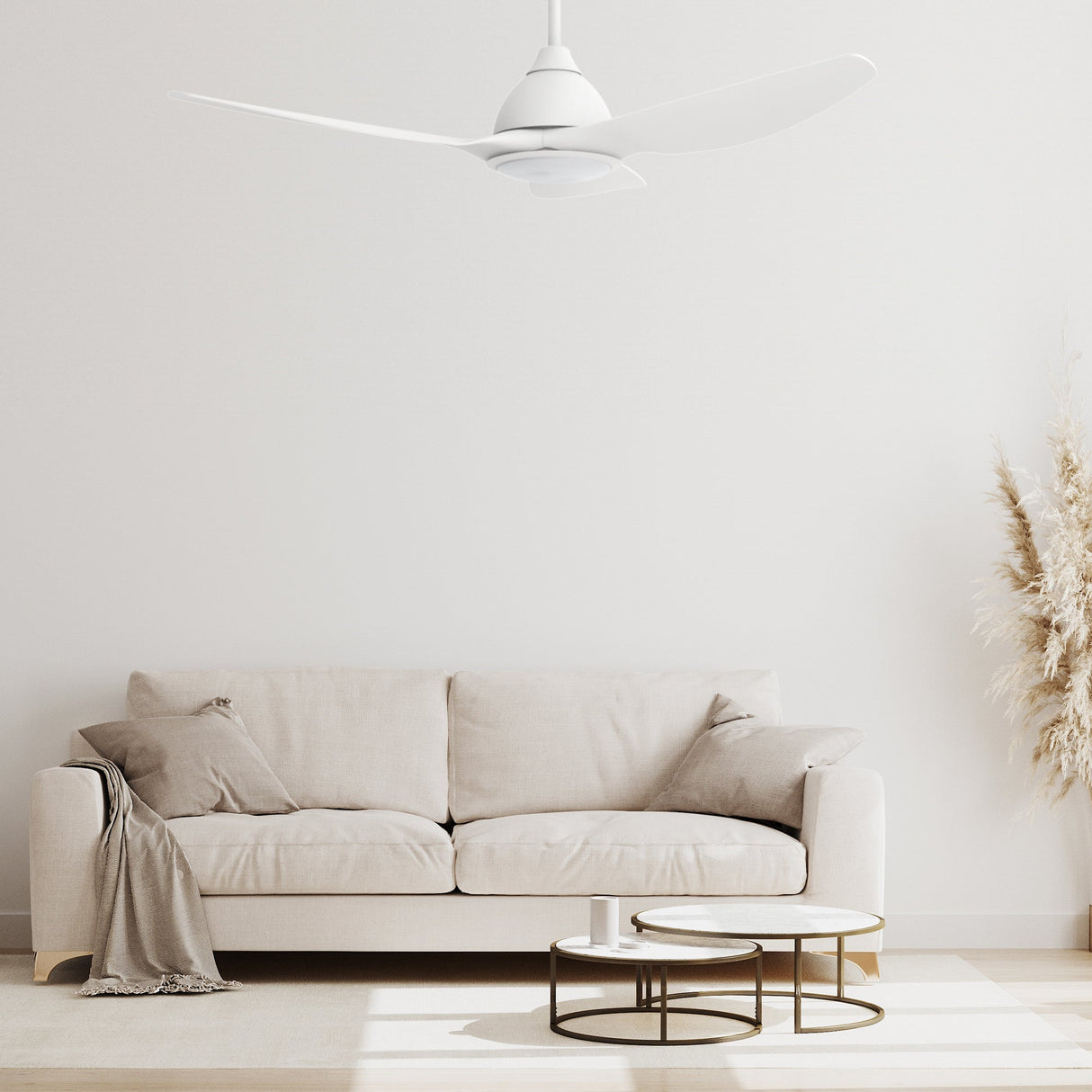 CRANSTON 52 In 3 Blade Smart Ceiling Fan With Integrated LED Lights With Google Home
