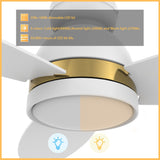 FREMONT 52 In 3 Blade Smart Ceiling Fan With Integrated LED Lights With Google Home