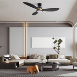 YORK 52 inch 3-Blade Flush Mount Smart Ceiling Fan with LED Light & Remote