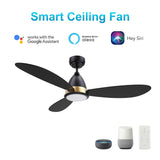 YORK 52 In 3 Blade Smart Ceiling Fan With Integrated LED Lights With Google Home