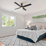 MONTGOMERY 52 In 4 Blade Smart Ceiling Fan With Integrated LED Lights With Google Home