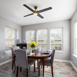 MONTGOMERY 52 In 4 Blade Smart Ceiling Fan With Integrated LED Lights With Google Home