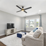 MONTGOMERY 52 In 4 Blade Smart Ceiling Fan With Integrated LED Lights With Google Home