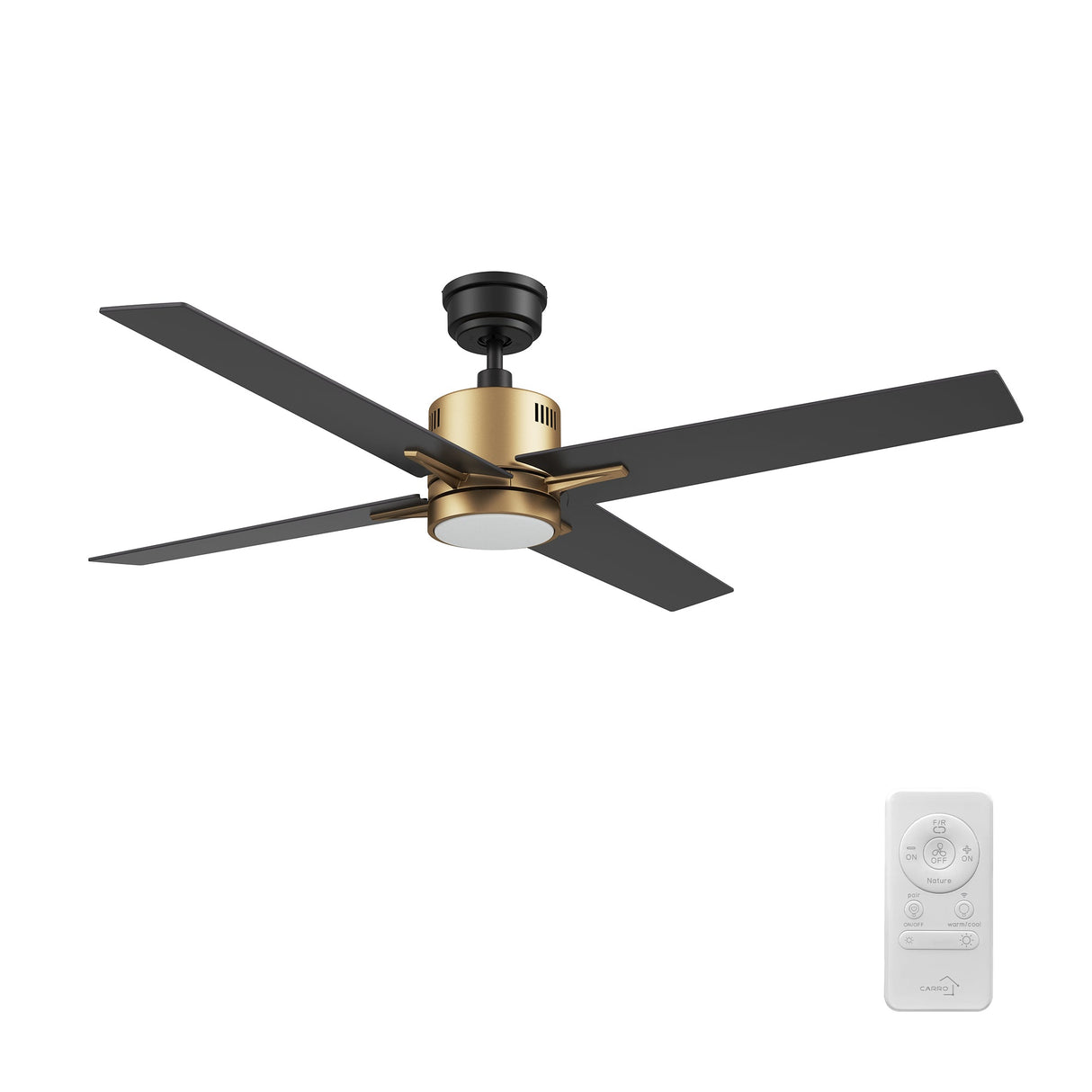 MONTGOMERY 52 In 4 Blade Smart Ceiling Fan With Integrated LED Lights With Google Home