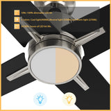 MONTGOMERY 52 In 4 Blade Smart Ceiling Fan With Integrated LED Lights With Google Home